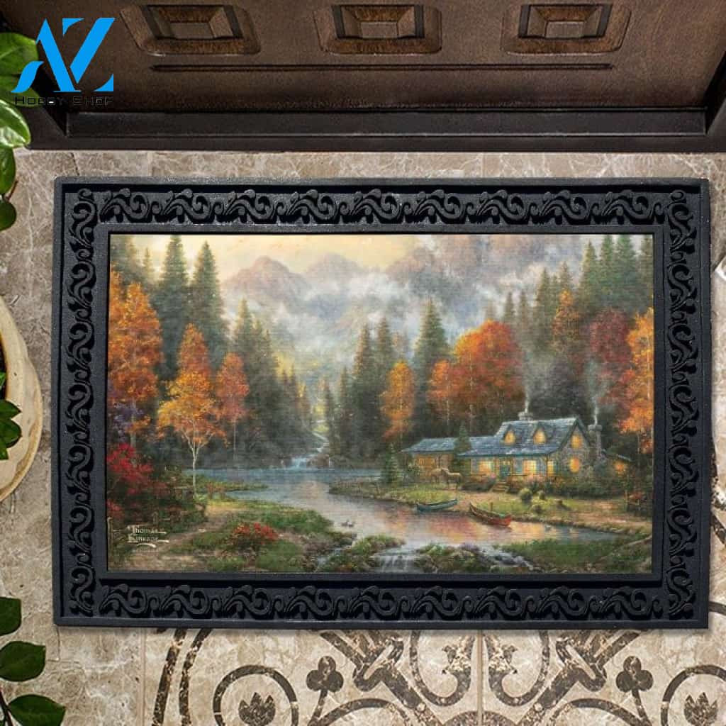 Evening at Autumn Lake Doormat - 18" x 30"
