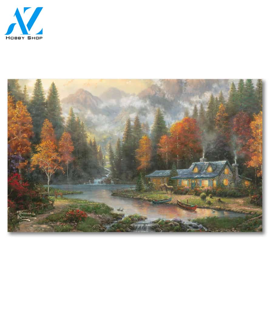 Evening at Autumn Lake Doormat - 18" x 30"