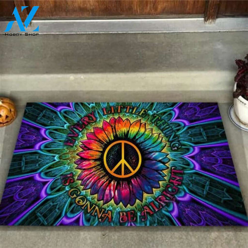 Every Little Thing Is Gonna Be Alright Aesthetic Hippie Doormat | Welcome Mat | House Warming Gift