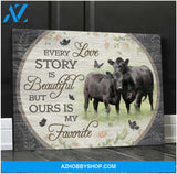Every Love Story Is Beautiful Canvas For Couple Wall Art Decor