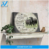Every Love Story Is Beautiful Canvas For Couple Wall Art Decor, Great Gift for Cows Lovers