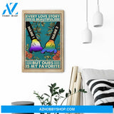 Every Love Story Is Beautiful, LGBTQ+ Pride Graphic Poster/ Canvas, Gift For LGBTQ+ Couple, Partners, Pride