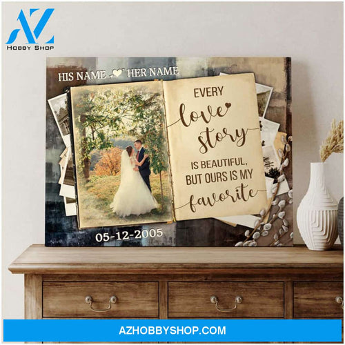 Personalized Photo Gifts Every love story is beautifuln Canvas Wall Art Wedding Anniversary Gifts