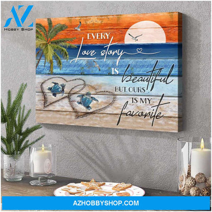 Every love story Turtle Canvas Wall Art Decor
