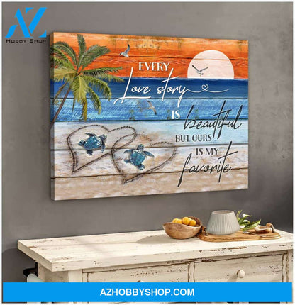 Every love story Turtle Canvas Wall Art Decor