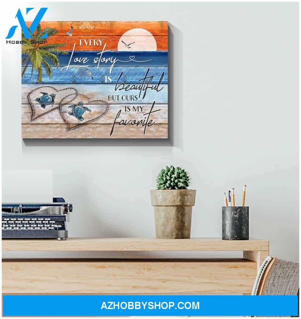 Every love story Turtle Canvas Wall Art Decor