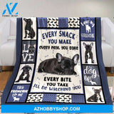 Every Meal You Make I'll Be Watching You French Bulldog Dog Blanket Gift For Dog Lovers Birthday Gift Home Decor Bedding Couch Sofa Soft and Comfy Cozy