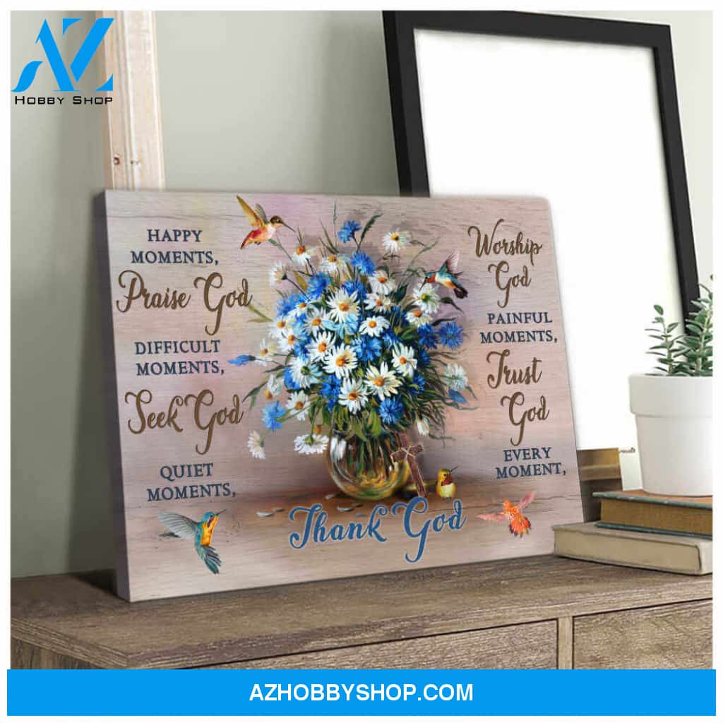 Every Moment Hummingbird Canvas Wall Art Decor
