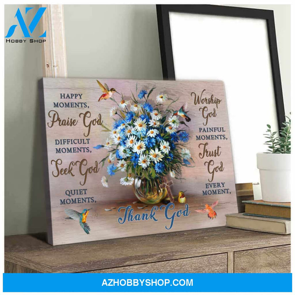 Every Moment Hummingbird Canvas Wall Art Decor