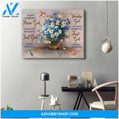 Every Moment Hummingbird Canvas Wall Art Decor
