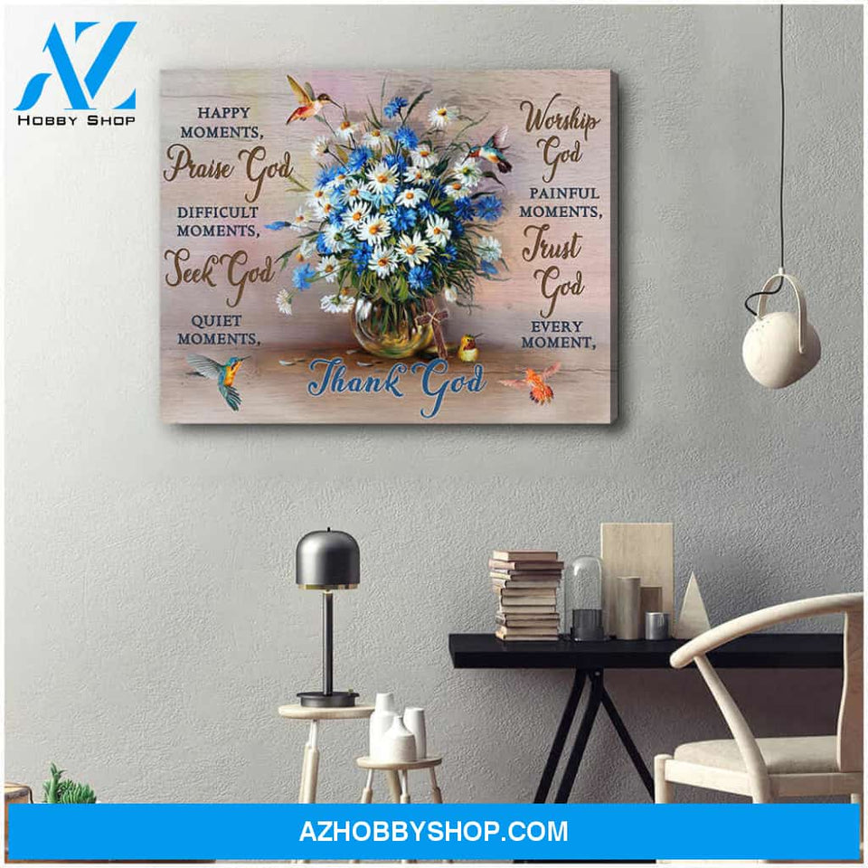 Every Moment Hummingbird Canvas Wall Art Decor