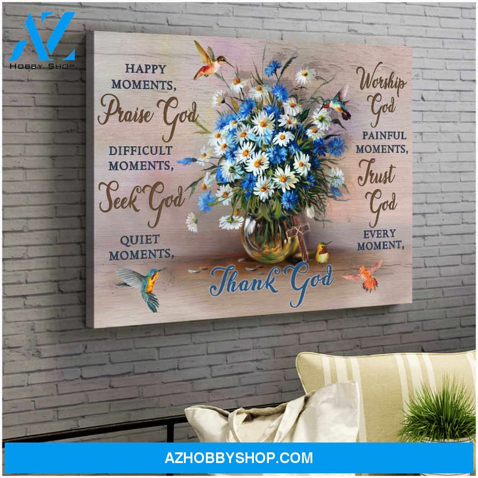 Every Moment Hummingbird Canvas Wall Art Decor