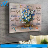 Every Moment Hummingbird Canvas Wall Art Decor