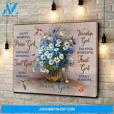 Every Moment Hummingbird Canvas Wall Art Decor