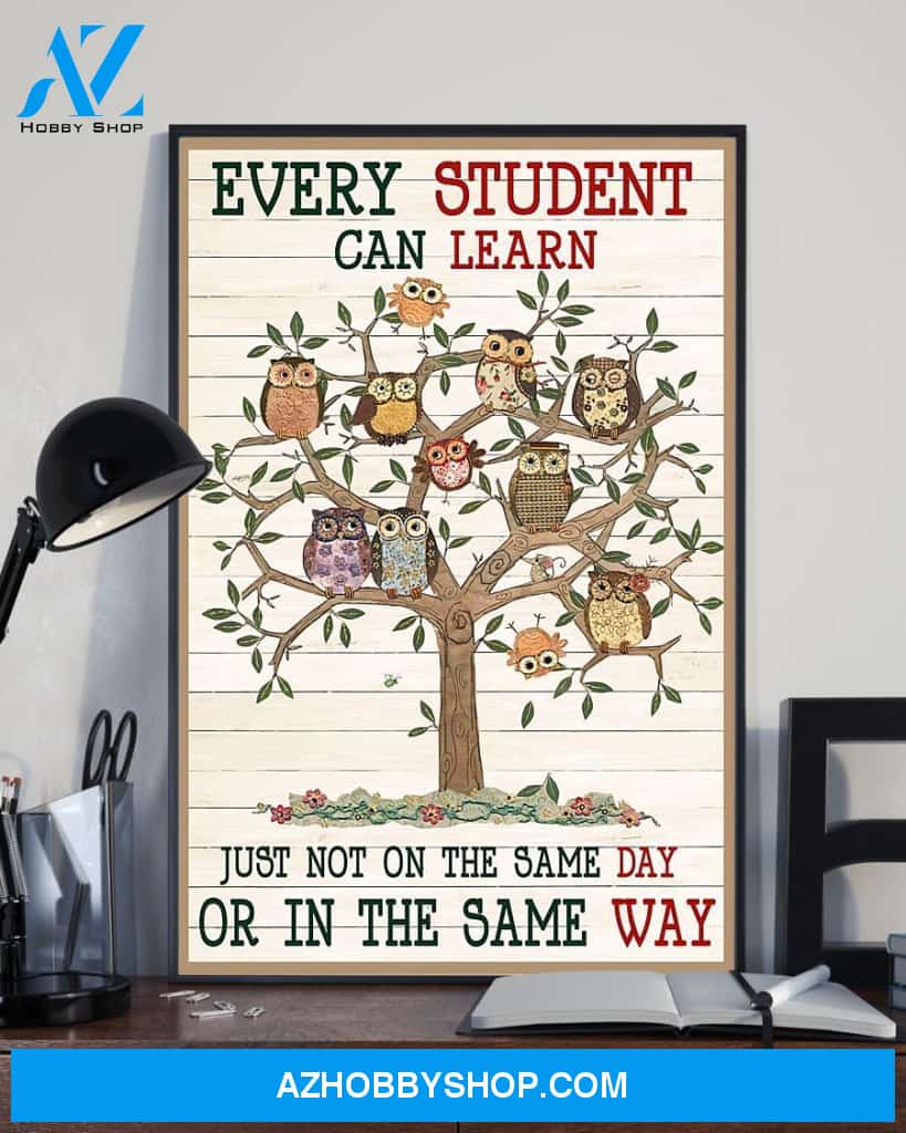 Teacher Classroom Canvas Every Student can Learn, Student Wall Art Back to School Gift for Teacher