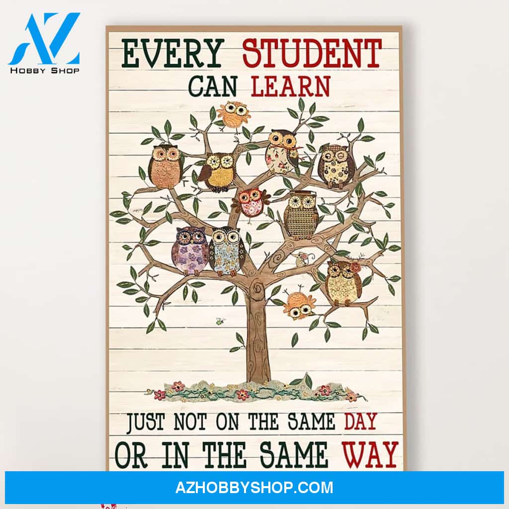 Teacher Classroom Canvas Every Student can Learn, Student Wall Art Back to School Gift for Teacher