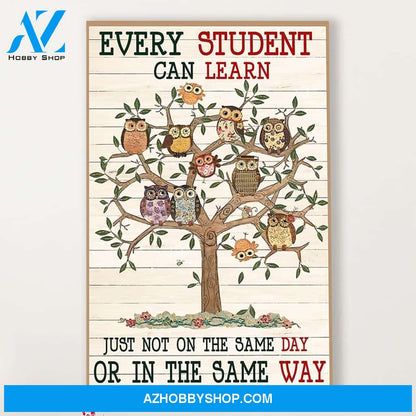 Teacher Classroom Canvas Every Student can Learn, Student Wall Art Back to School Gift for Teacher