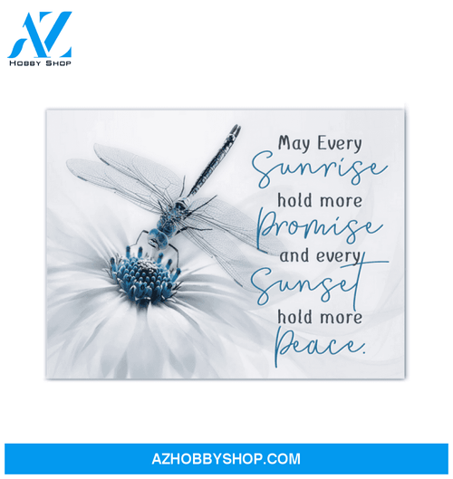 Every Sunset Hold More Peace Dragonfly Canvas Matte Canvas