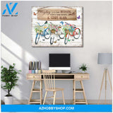 Everyday is a new beginning Bicycle and Butterflies Canvas Wall Art Decor