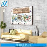 Everyday is a new beginning Bicycle and Butterflies Canvas Wall Art Decor