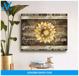 Zalooo Everyday Is A New Beginning Butterfly Canvas Wall Art Decor