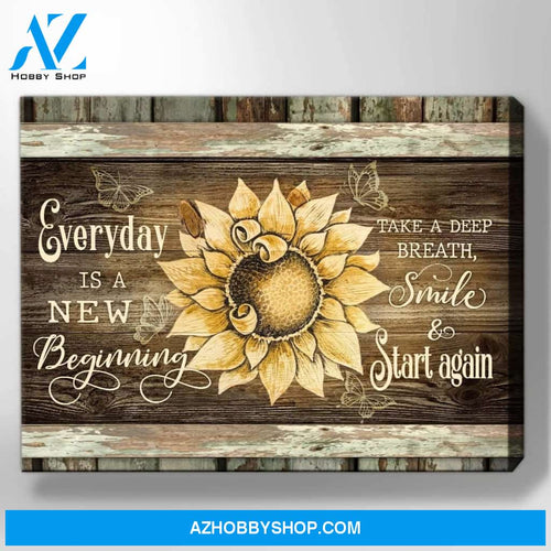 Zalooo Everyday Is A New Beginning Butterfly Canvas Wall Art Decor