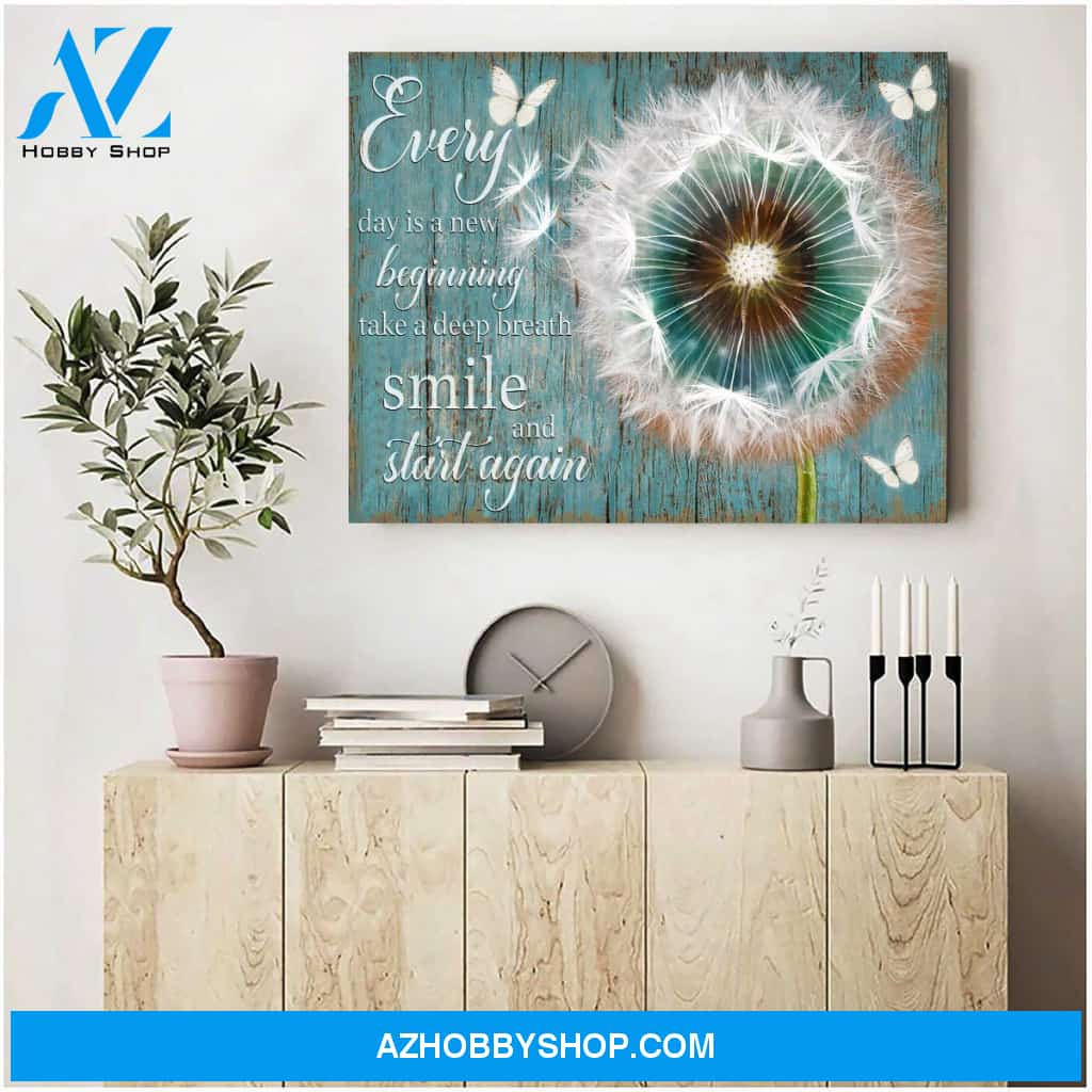 Everyday is a new day - Personalized canvas