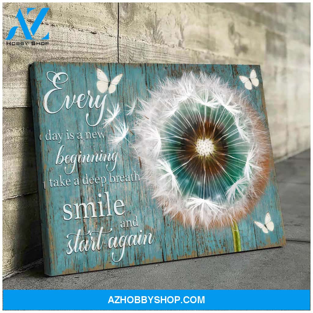 Everyday is a new day - Personalized canvas