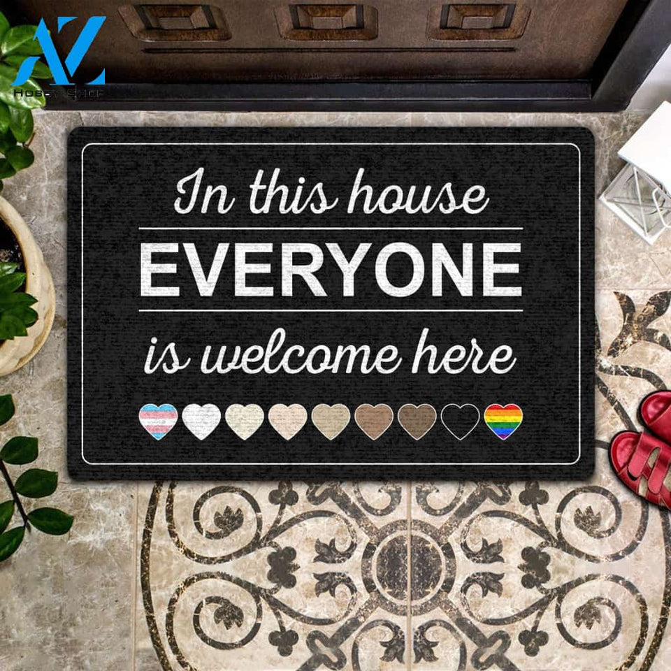 Everyone Is Welcome Here All Over Printing Doormat | Welcome Mat | House Warming Gift