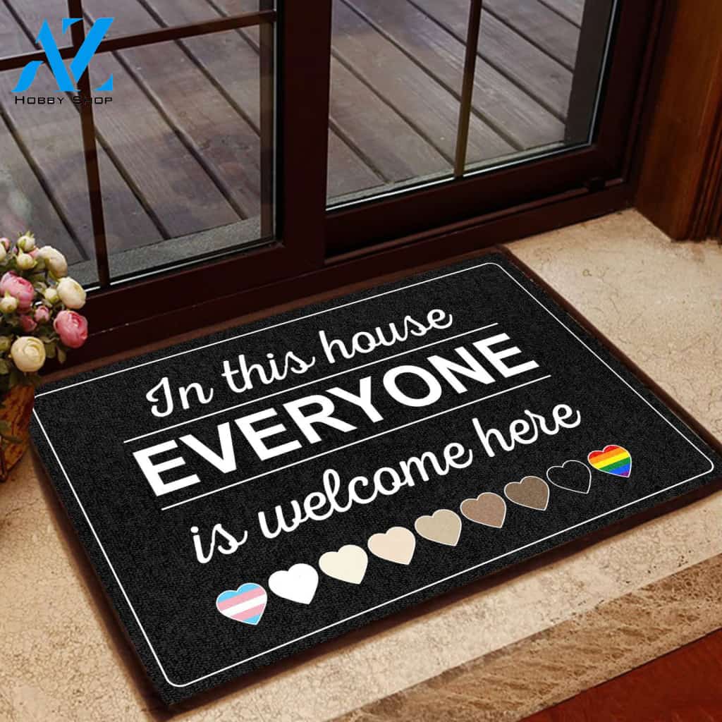 Everyone Is Welcome Here All Over Printing Doormat | Welcome Mat | House Warming Gift