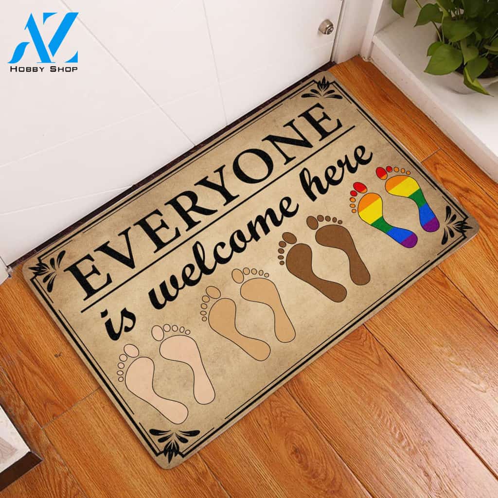 Everyone Is Welcome Here All Over Printing Doormat | Welcome Mat | House Warming Gift
