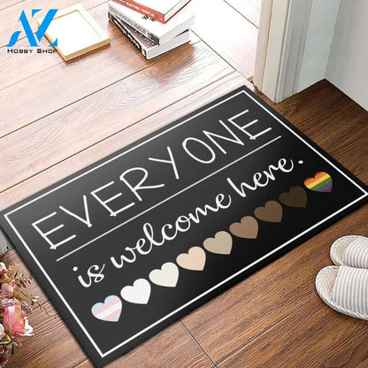 Everyone Is Welcome Here Doormat, BLM LGBT Doormat, Kindness Doormat, Love is Love, Equality Doormat, Human Rights Doormat, LGBT Home Decor