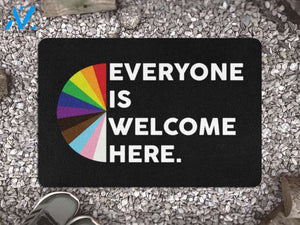 Everyone Is Welcome Here Doormat, Kindness Doormat, BLM, LGBT Doormat
