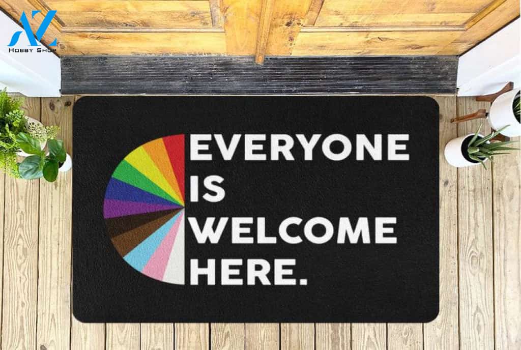 Everyone Is Welcome Here Doormat, Kindness Doormat, BLM, LGBT Doormat