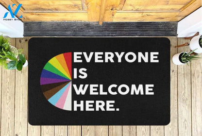 Everyone Is Welcome Here Doormat, Kindness Doormat, BLM, LGBT Doormat