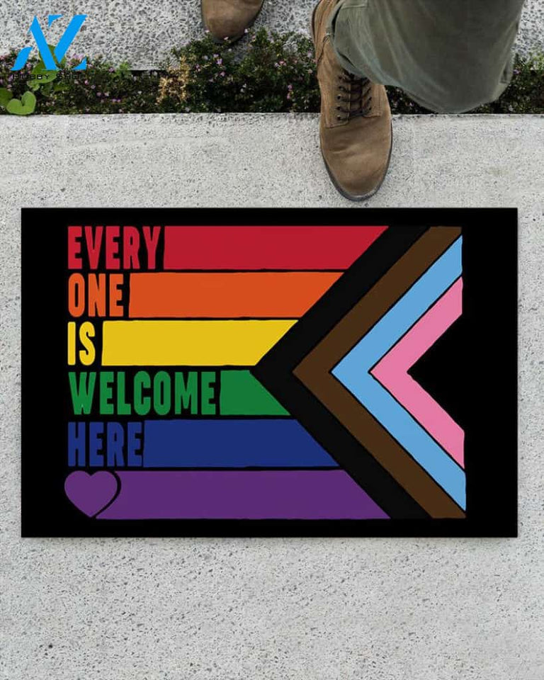 Everyone Is Welcome Here Doormat, Kindness Doormat, BLM, LGBT Doormat