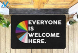 Everyone Is Welcome Here Doormat, Kindness Doormat, BLM, LGBT Doormat, Front Door Mat, Welcome Mat, Funny Doormat, Housewarming Gift - 55