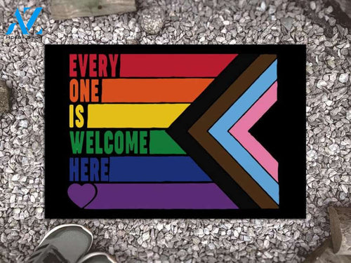 Everyone Is Welcome Here Doormat, Kindness Doormat, BLM, LGBT Doormat