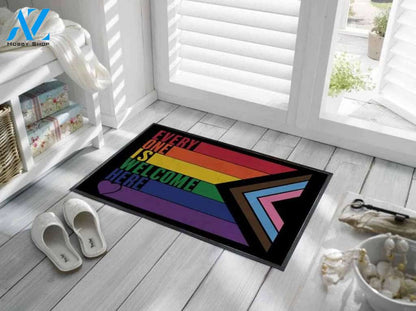 Everyone Is Welcome Here Doormat, Lesbian Doormat, LGBT Gift, Love Lesbian, Be Kind, Outdoor Doormat, Gay Doormat, Housewarming Gift