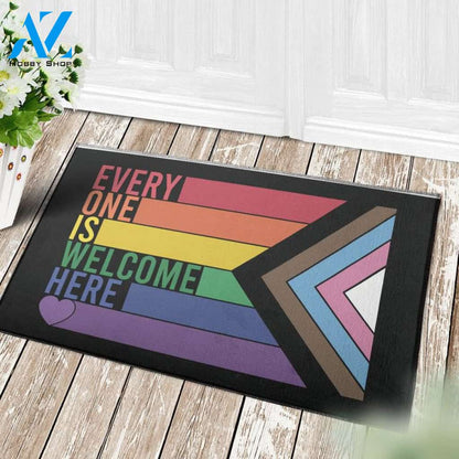 Everyone Is Welcome Here Doormat, Lgbtq Pride Doormat Rainbow Gifts, Pride Gift, Lgbtq Gifts, New Home Gift, Equality Rug, Equality Doormat