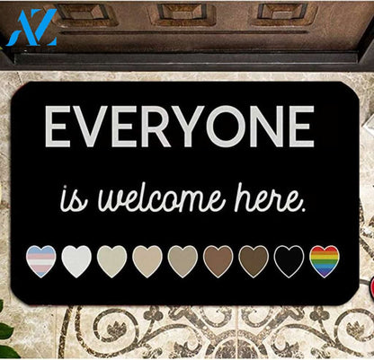 Everyone is Welcome Here LGBT Mat,Funny LGBT Mat,Rainbow Welcome Mat,Gay Wedding Gift,LGBT Doormat Idea,Funny Quote Mat,Gift For Gay Friend