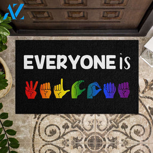 Everyone Is Welcome LGBT Doormat | Welcome Mat | House Warming Gift