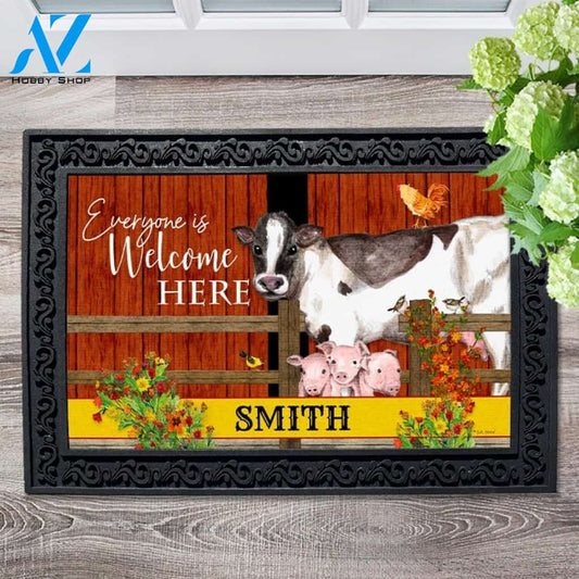 Everyone Welcome Farm Personalized Doormat - 18" x 30"