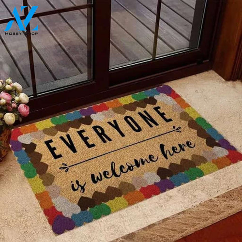 Everyone Welcome LGBT Doormat