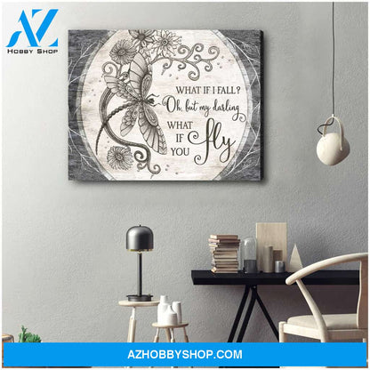 Eviral Store Beautiful Dragonfly Canvas What If You Fly Wall Art Decor – Dreagonfly Canvas Print Wall Art