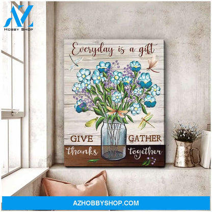 Eviral Store Dragonfly Everyday Is A Gift Canvas Wall Art Decor – Dreagonfly Canvas Print Wall Art