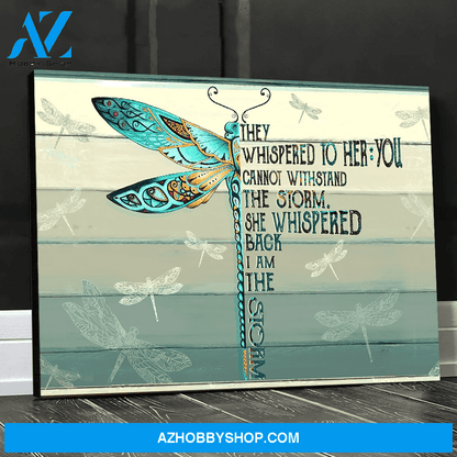 Eviral Store Hippie Dragonfly They Whispered To Her Wall Art Canvas Poster 2010