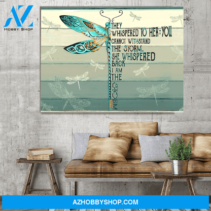 Eviral Store Hippie Dragonfly They Whispered To Her Wall Art Canvas Poster 2010