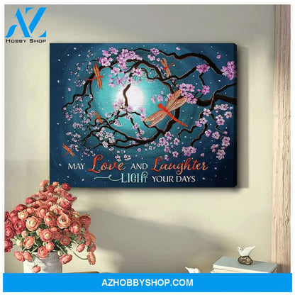 Eviral Store Love And Laughter Dragonfly Canvas Wall Art Decor – Dreagonfly Canvas Print Wall Art