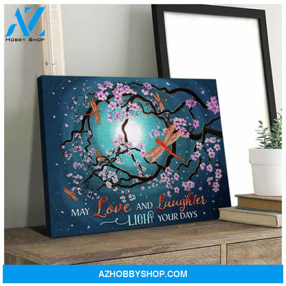 Eviral Store Love And Laughter Dragonfly Canvas Wall Art Decor – Dreagonfly Canvas Print Wall Art